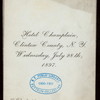 31ST ANNIVERSARY [held by] 5TH CORPS-21ST REGIMENT-2ND DIV. [at] "HOTEL CHAMPLAIN,CLINTON COUNTY, NY" (HOTEL;)