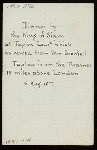DINNER [held by] KING OF SIAM [at] "TAPLOW COURT, LONDON, ENGLAND" (FOR;)