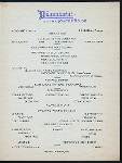 DINNER [held by] PROFILE HOUSE  AND HOTEL VENDOME [at] "WHITE MOUNTAINS, NH" (HOTEL;)