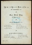 260TH FALL FIELD DAY [held by] ANCIENT & HONORABLE ARTILLERY COMPANY OF MASSACHUSETTS [at] "HOTEL IROQUOIS, BUFFALO, NY" (HOT;)
