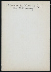 DINNER GIVEN TO FRIENDS] [held by] [MR. R. G. WINNEY] [at] "NEW YORK CLUB, [NEW YORK, NY?]" (OTHER (CLUB);)