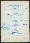 DINNER GIVEN TO FRIENDS] [held by] [MR. R. G. WINNEY] [at] "NEW YORK CLUB, [NEW YORK, NY?]" (OTHER (CLUB);)
