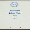 CHRISTMAS DINNR [held by] LAKOTA HOTEL [at] CHICAGO [IL] (HOTEL;)