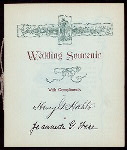 WEDDING DINNER [held by] HENRY HAHLO & JEANNETTE WISE [at] "DELMONICO'S, NEW YORK, NY" (HOT;)