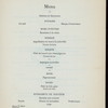 DINNER [held by] HUGUENOT SOCIETY OF AMERICA [at] "DELMONICO'S, NEW YORK, NY" (REST;)