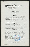 DINNER [held by] AMERICAN LINE TO MONTREAL [at] AT SEA (SS;)