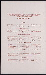 BREAKFAST [held by] NORTHERN STEAMSHIP COMPANY [at] STEAMSHIP NORTH WEST (SS)