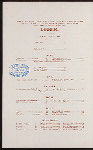 DINNER [held by] NORTHERN STEAMSHIP COMPANY [at] STEAMSHIP NORTH WEST (SS)