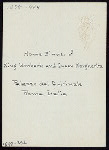 DINNER [held by] KING UMBERTO AND QUEEN MARGHERITA [at] "PALAZZO DEL QUIRINALE, ROME, ITALY" (OTHER (PRIVATE HOME);)