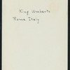 DINNER [held by] KING UMBERTO [at] "ROME, ITALY" (OTHER (PRIVATE AREA);)