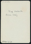 DINNER [held by] KING UMBERTO [at] "ROME, ITALY" (OTHER (PRIVATE AREA);)