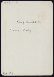 LUNCH [held by] (KING UMBERTO) [at] "(ROME,ITALY)"