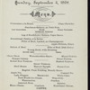 DINNER [held by] PILGRIM HOTEL [at] "PLYMOUTH, MA" (HOT;)