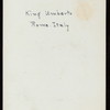 DINNER [held by] [KING UMBERTO] [at] "[ROME, ITALLY]" (OTHER (PALACE);)