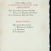 ONE HUNDREDTH ANIVERSARY OF ESTABLISHMENT OF COURT [held by] LITCHFIELD COUNTY BAR [at] "BEARDSKEY HOUSE, WEST WINSTED, CT" (HOTEL;)