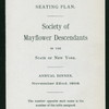 DINNER [held by] SOCIETY OF MAYFLOWER DESCENDENTS [at] "WALDORF-ASTORIA, NY" (HOTEL;)