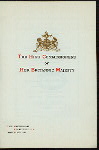DINNER [held by] HIGH COMMISSIONERS OF HER BRITANNIC MAJESTY [at] "SHOREHAM, THE, WASHINGINTON, D.C." (HOT;)