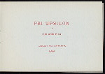 DINNER [held by] PSI UPSILON OF PHILADELPHIA [at] BELLEVUE (HOTEL;)