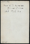 DINNER DANCE] [held by] (MRS.W.D.SLOANE) [at] "642 FIFTH AVE,(NY)" (OTHER;)