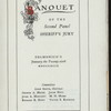 DINNER [held by] SHERIFF'S JURY SECOND PANEL [at] "DELMONICO'S, NEW YORK, NY" (REST;)