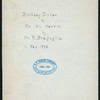 BIRTHDAY DINNER TO MR. ALL. MERITT [held by] R. BRAGUGLIA [at]  (OTHER (PRIVATE HOME):)