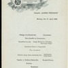 DINNER [held by] NORDDEUTCHER LLOYD BREMEN [at] KAISER FRIEDRICH AT SEA ("SS,FOR;")