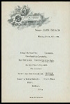 DINNER [held by] NORDDEUTCHER LLOYD BREMEN [at] KAISER FRIEDRICH AT SEA ("SS,FOR;")