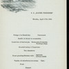 DINNER [held by] NORDDEUTCHER LLOYD BREMEN [at] KAISER FRIEDRICH AT SEA ("SS,FOR;")