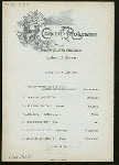 DINNER [held by] NORDDEUTCHER LLOYD BREMEN [at] KAISER FRIEDRICH AT SEA ("SS,FOR;")