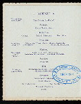 CENTENIAL ANNIVERSARY DINNER [held by] JERUSALEM CHAPTER NO 8 R.A.M. [at] "HOTEL SAVOY,[NY]" (HOTEL;)
