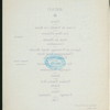 116TH ANNIVERSARY [held by] NEW YORK SOCIETY OF THE CINCINNATI [at] SHERRY'S (REST;)