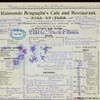 DAILY BILL OF FARE [held by] RAIMONDO BRAGUGLIA'S CAFE' & RESTAURANT [at] CAFE & REST (REST;)