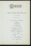 DINNER [held by] HAMBURG-AMERICA LINE [at] EN-ROUTE EXPRESS-STEAMER FURST BISMARCK (SS;)