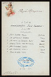 DINNER [held by] HAMBURG-AMERICA LINE [at] EN-ROUTE EXPRESS-STEAMER FURST BISMARCK (SS;)
