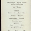 DINNER [held by] HAMBURG-AMERICA LINIE [at] EN ROUTE STEAMER AUGUSTE VICTORIA (SS;)