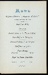 DINNER [held by] HAMBURG-AMERICA LINIE [at] EN ROUTE STEAMER AUGUSTE VICTORIA (SS;)