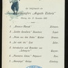 DINNER [held by] HAMBURG-AMERICA LINIE [at] EN ROUTE STEAMER AUGUST VICTORIA (SS;)