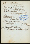 DINNER IN HONOR OF MOST WORSHIPFUL JOSIAH W. EWAN, GRAND MASTER OF MASONS OF STATE OF NEW JERSEY [held by] GRAND MASTER OF NEW YORK [at] "DEMOCRATIC CLUB, NEW YORK, NY" (OTHER (CLUB);)
