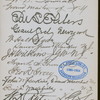 DINNER IN HONOR OF MOST WORSHIPFUL JOSIAH W. EWAN, GRAND MASTER OF MASONS OF STATE OF NEW JERSEY [held by] GRAND MASTER OF NEW YORK [at] "DEMOCRATIC CLUB, NEW YORK, NY" (OTHER (CLUB);)