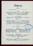 THANKSGIVING DINNER [held by] MAJESTIC HOTEL [at] "NEW YORK, NY" (HOTEL;)