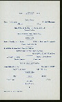 THANKSGIVING DINNER [held by] HOTEL ROANOKE [at] "ROANOKE, VA" (HOTEL;)