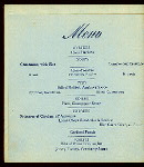DINNER [held by] CHAMBERLIN HOTEL [at] "OLD POINT COMFORT,VIRGINIA" (HOTEL;)