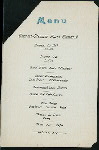 DINNER [held by] HAMBURG-AMERIKA LINE [at] "ENROUTE EXPRESS STEAMER ""FURST BISMARCK""" (SS;)