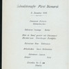 DINNER [held by] HAMBURG AMERIKA LINIE [at] SS FURST BISMARCK (SS;)