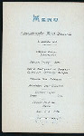 DINNER [held by] HAMBURG AMERIKA LINIE [at] SS FURST BISMARCK (SS;)
