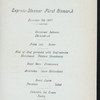 DINNER [held by] HAMBURG AMERIKA LINIE [at] SS FURST BISMARCK (SS;)
