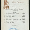 DINNER [held by] HAMBURG AMERIKA LINIE [at] SS FURST BISMARCK (SS;)