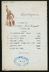 DINNER [held by] HAMBURG AMERIKA LINIE [at] SS FURST BISMARCK (SS;)