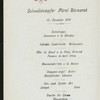DINNER [held by] HAMBURG AMERIKA LINIE [at] SS FURST BISMARCK (SS;)