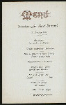DINNER [held by] HAMBURG AMERIKA LINIE [at] SS FURST BISMARCK (SS;)